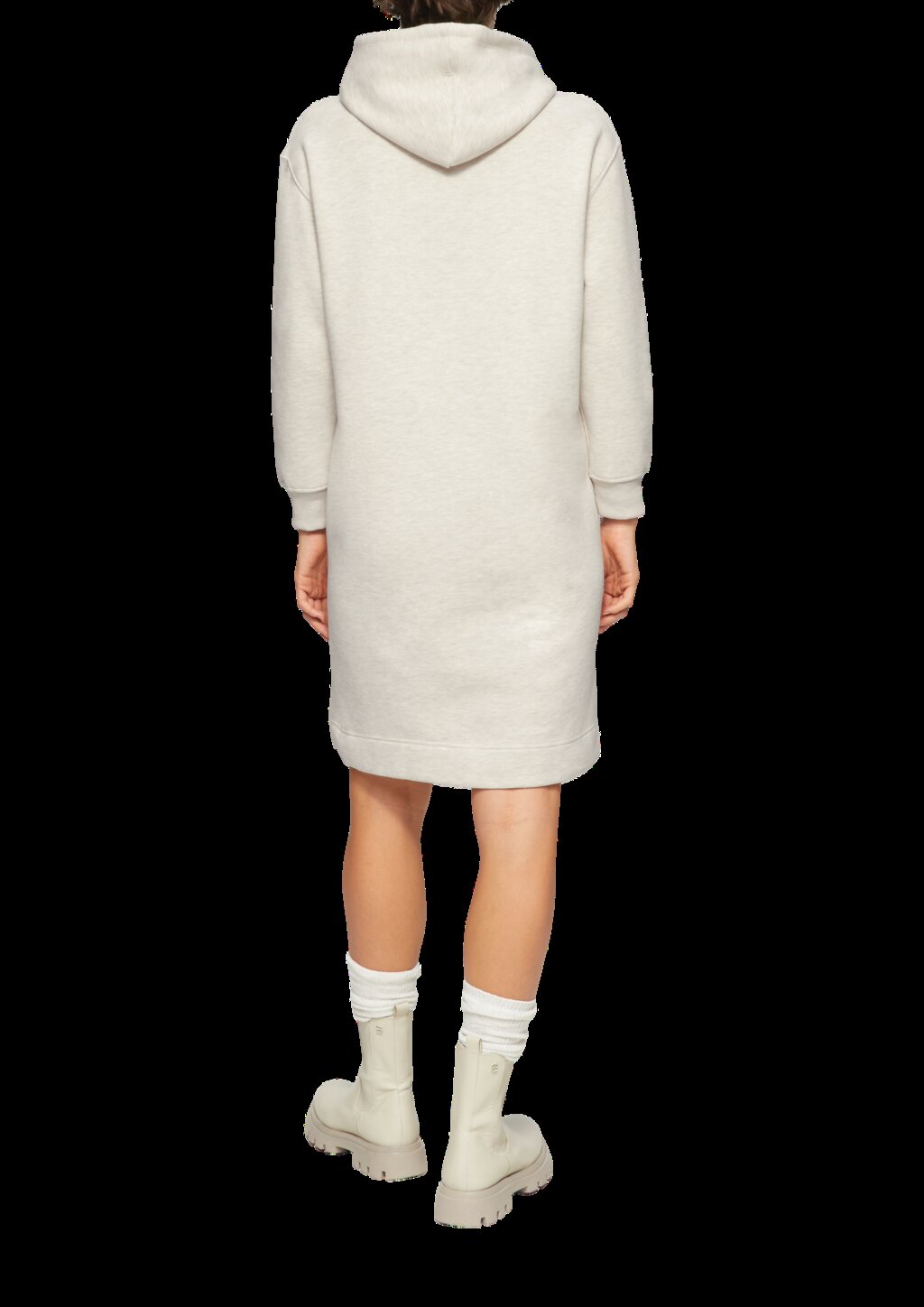 Sweat-Kleid mit seitlichen Eingrifftaschen und Schlitzen