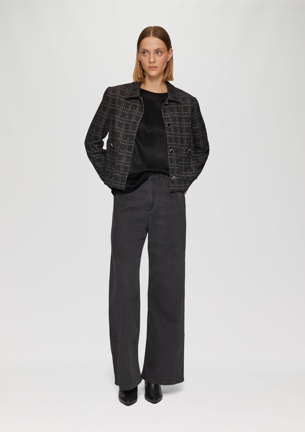 Satiniertes Blusenshirt aus Viskose