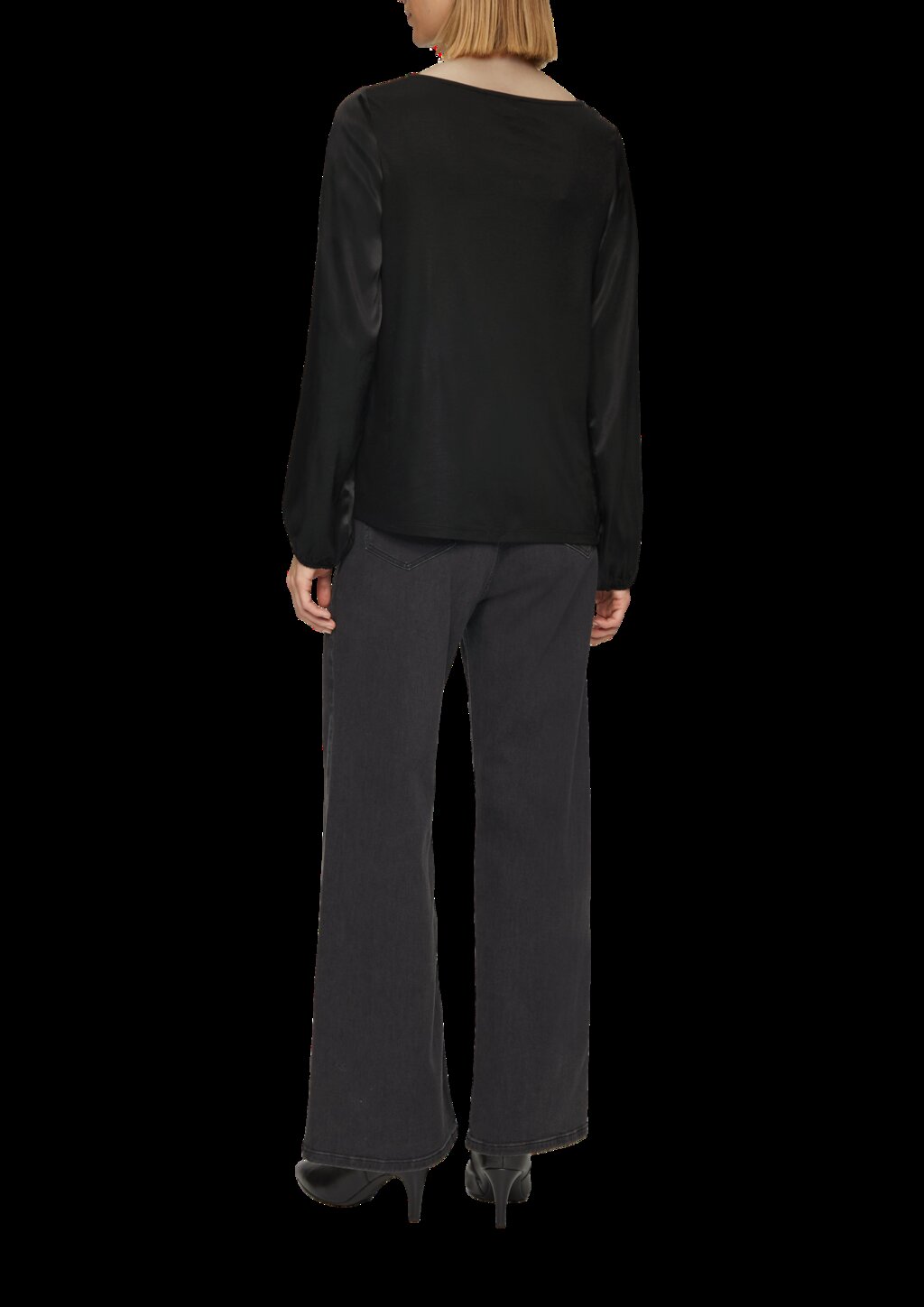 Satiniertes Blusenshirt aus Viskose