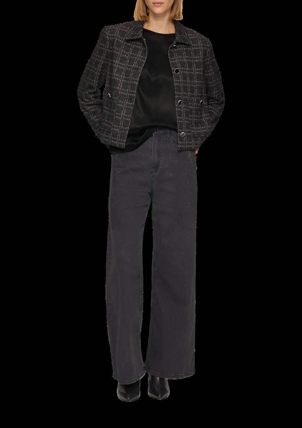 Satiniertes Blusenshirt aus Viskose