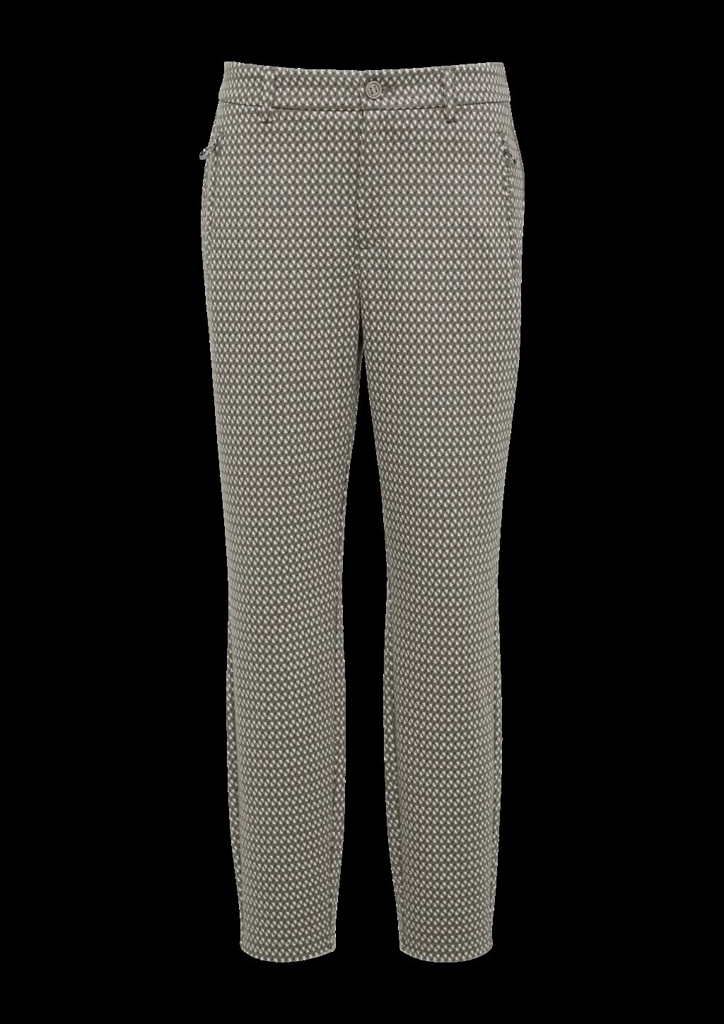 Gemusterte Stoffhose mit elastischem Bund