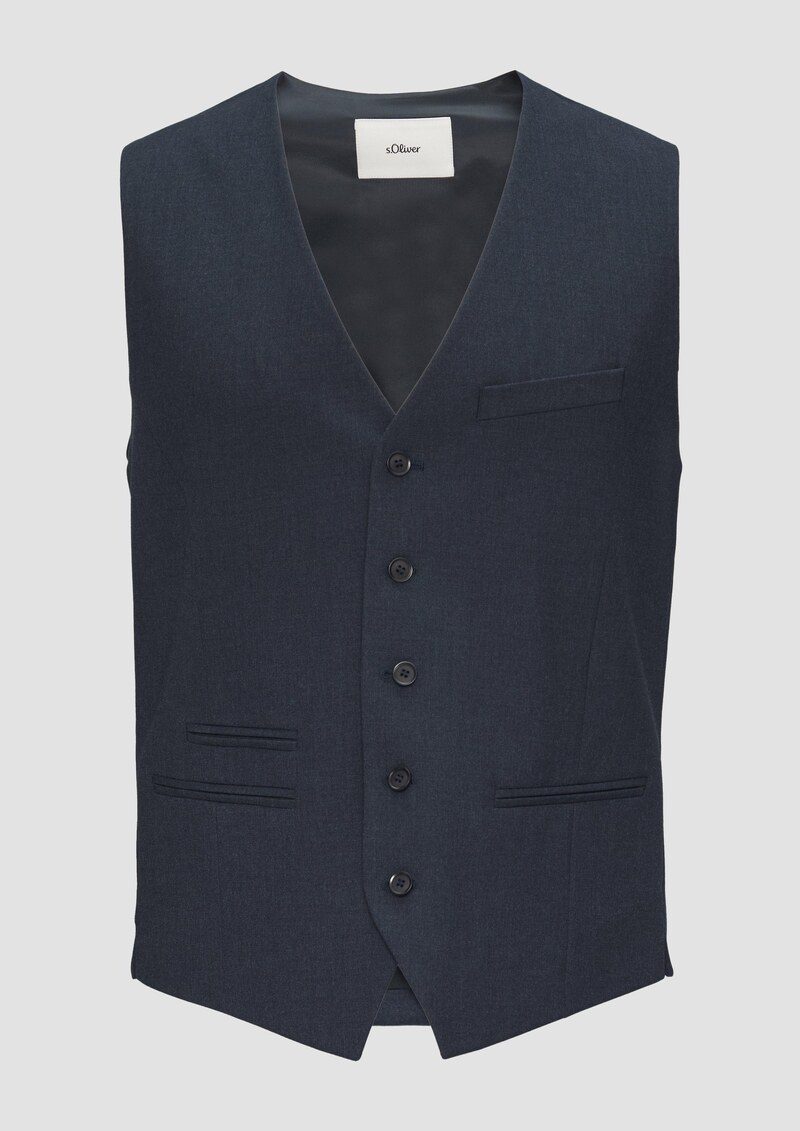 s.O PURE: Anzugweste aus Viskosestretch