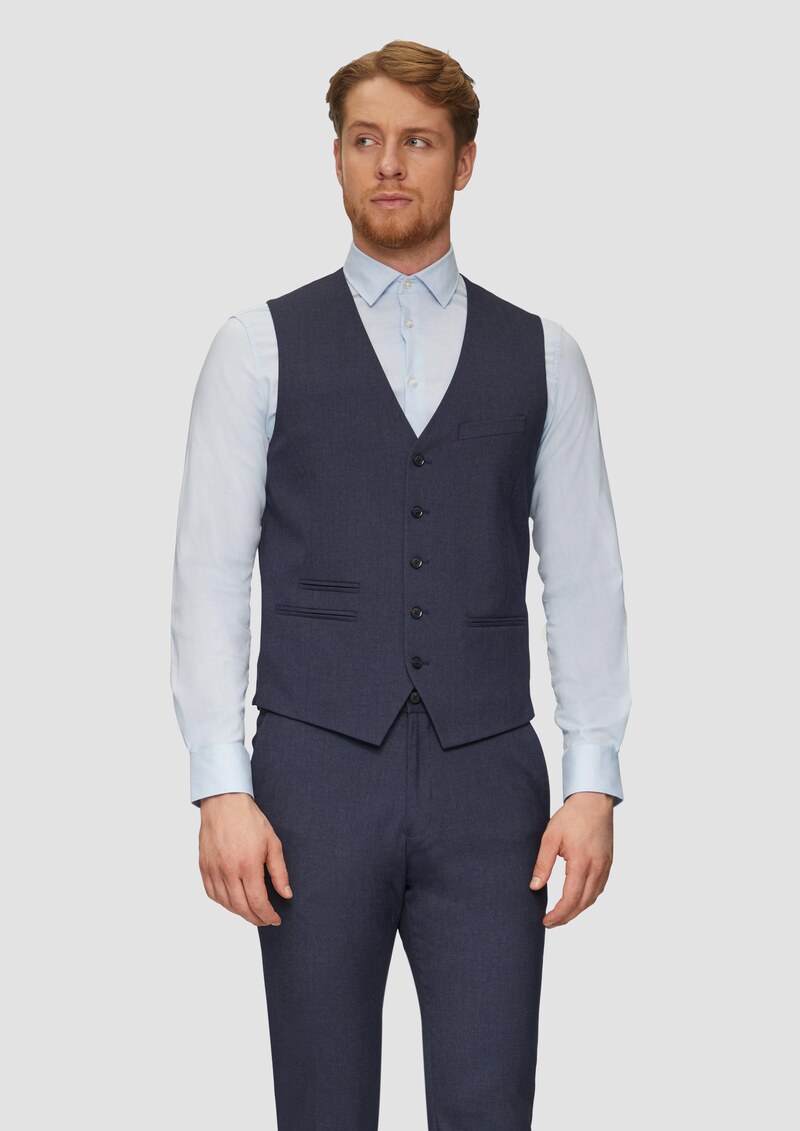 s.O PURE: Anzugweste aus Viskosestretch