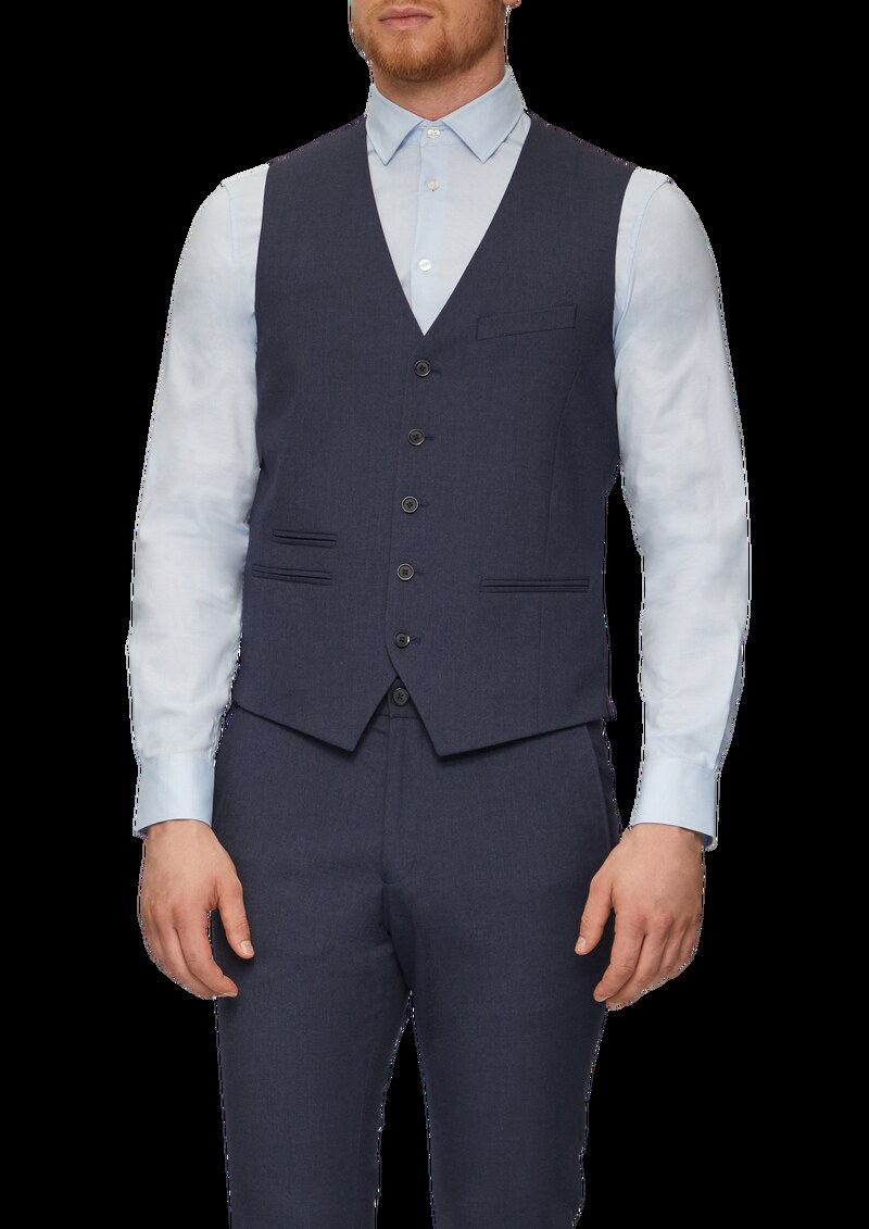 s.O PURE: Anzugweste aus Viskosestretch