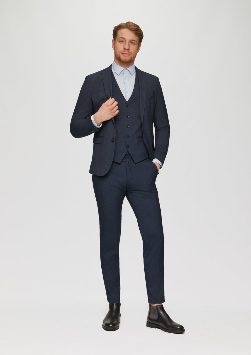 s.O PURE: Anzugweste aus Viskosestretch