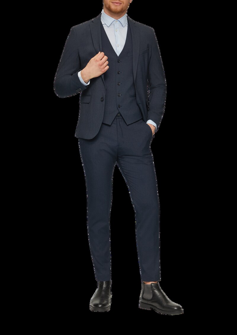 s.O PURE: Anzugweste aus Viskosestretch