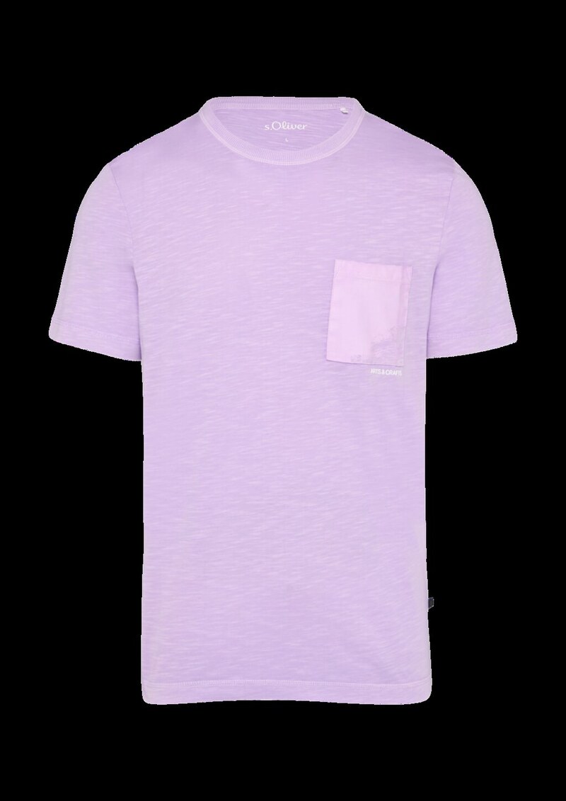 Baumwoll-T-Shirt mit Garment Dye