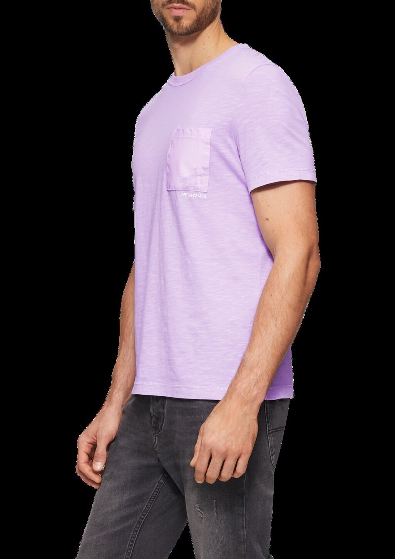 Baumwoll-T-Shirt mit Garment Dye