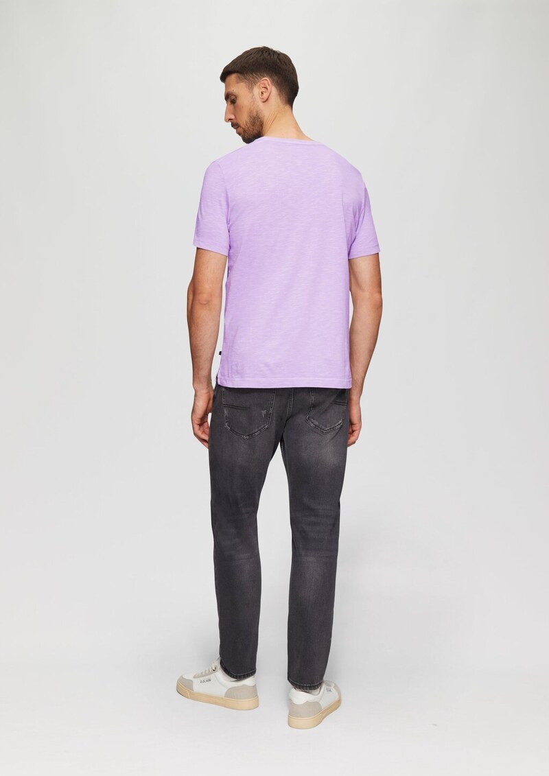 Baumwoll-T-Shirt mit Garment Dye