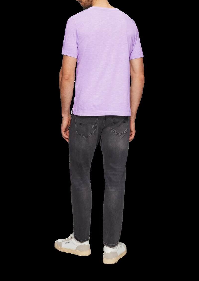 Baumwoll-T-Shirt mit Garment Dye