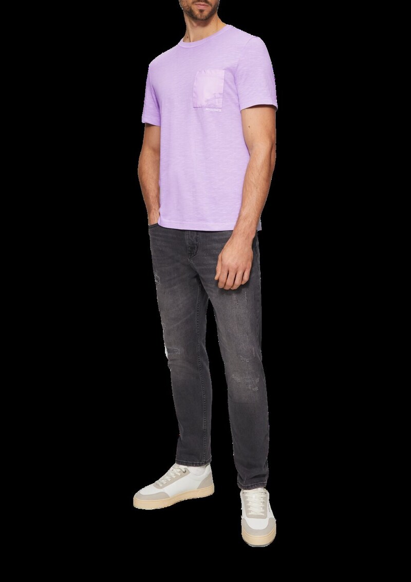 Baumwoll-T-Shirt mit Garment Dye