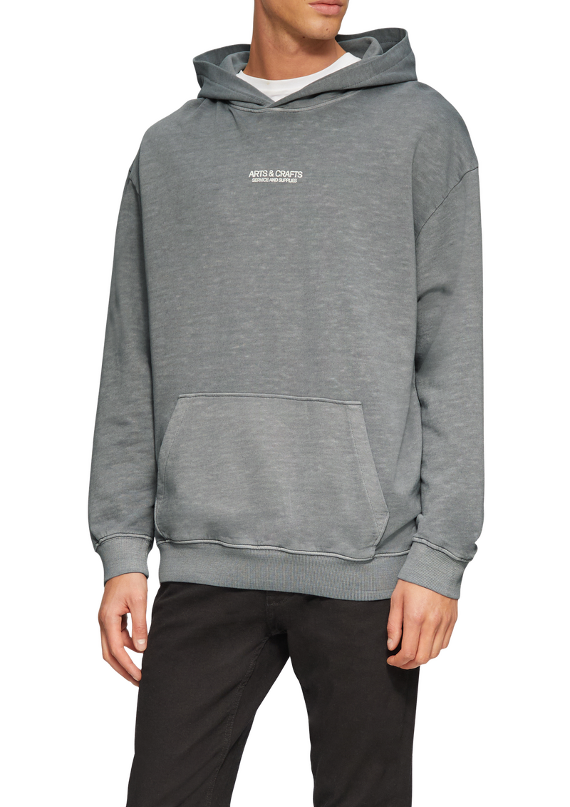 Hoodie mit Flammgarn-Struktur im Relaxed Fit