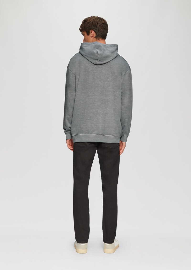 Hoodie mit Flammgarn-Struktur im Relaxed Fit