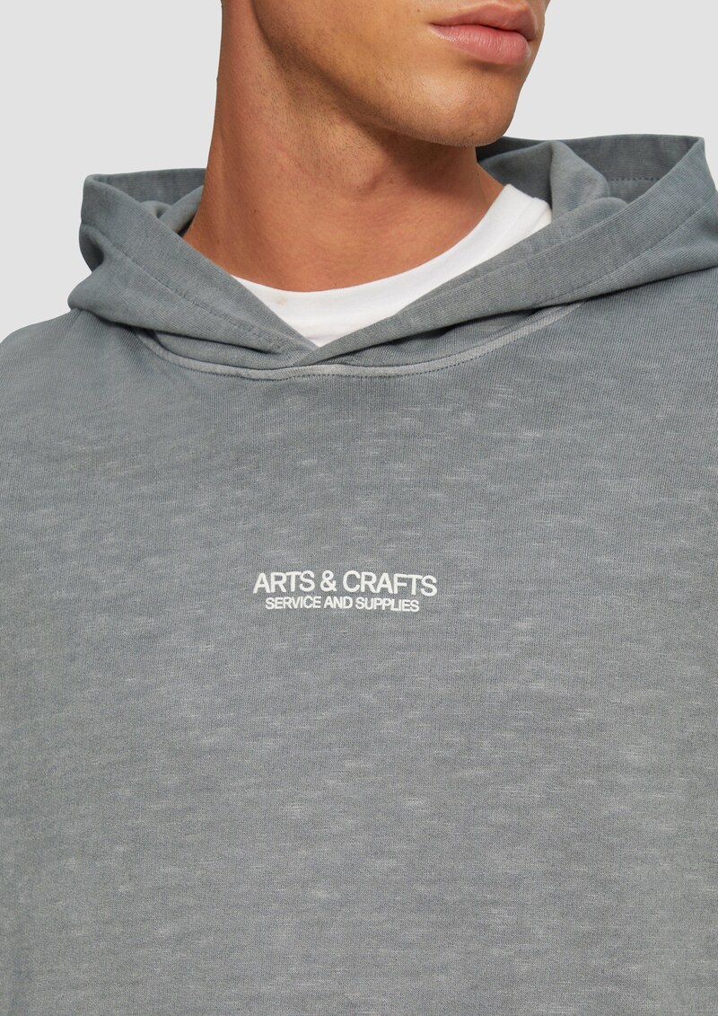 Hoodie mit Flammgarn-Struktur im Relaxed Fit