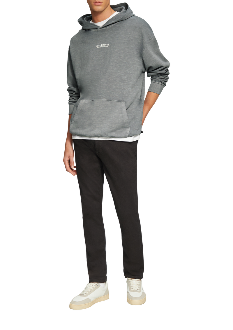 Hoodie mit Flammgarn-Struktur im Relaxed Fit