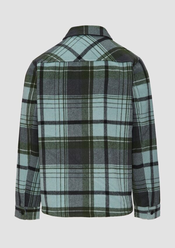Kariertes Overshirt mit Brusttasche und Innenfutter