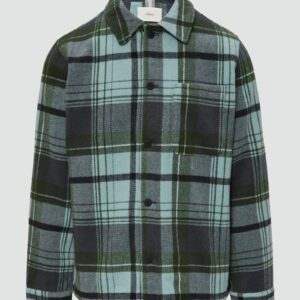 Kariertes Overshirt mit Brusttasche und Innenfutter