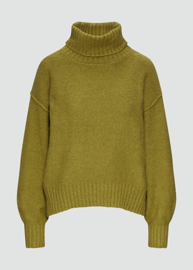 Weicher Rollkragenpullover aus Baumwoll-Bouclé