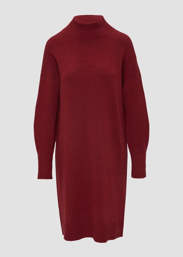 Weiches Strick-Kleid mit Stehkragen