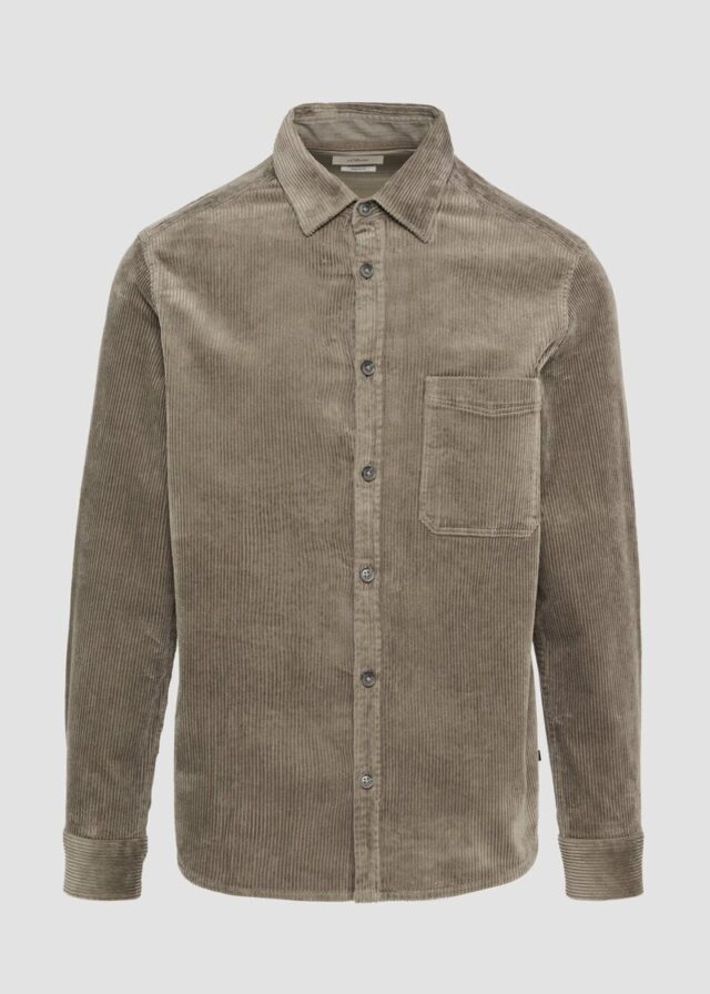 Regular Fit: Cordhemd mit Brusttasche
