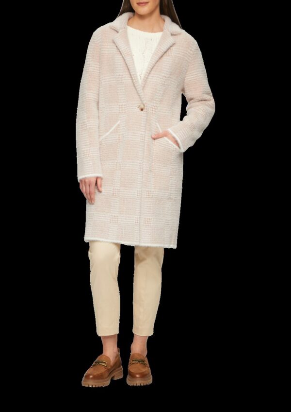 Kuscheliger Strickmantel in Jacquard-Optik