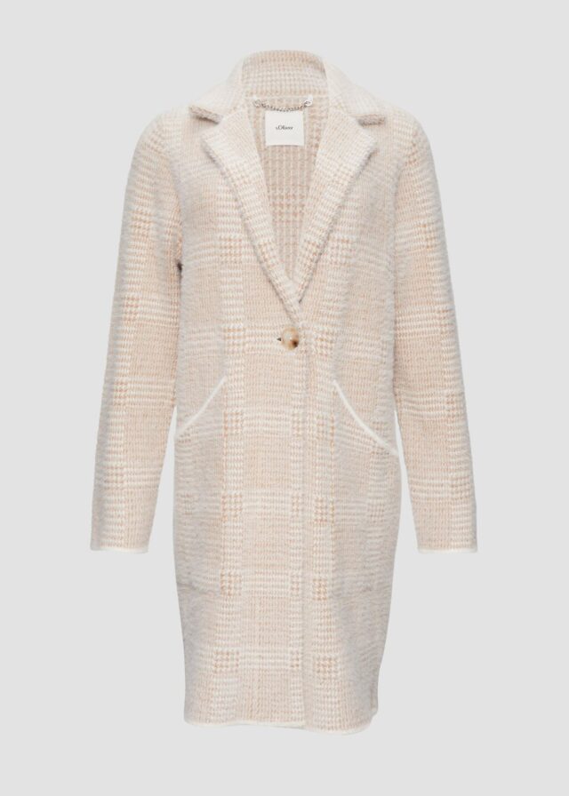 Kuscheliger Strickmantel in Jacquard-Optik
