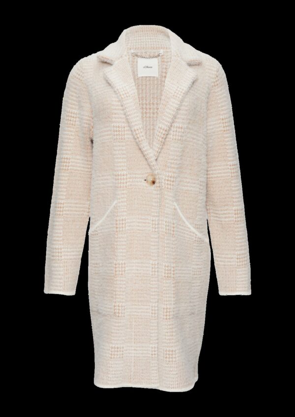 Kuscheliger Strickmantel in Jacquard-Optik