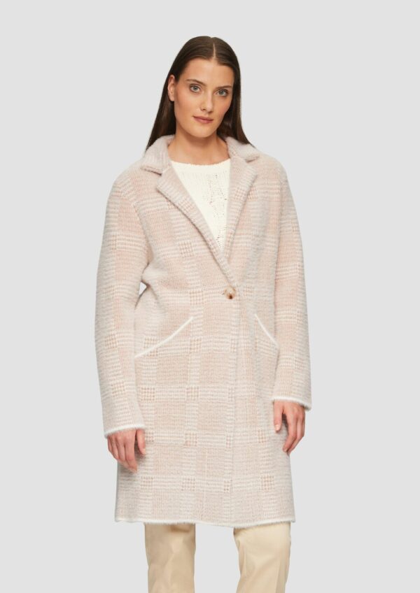 Kuscheliger Strickmantel in Jacquard-Optik