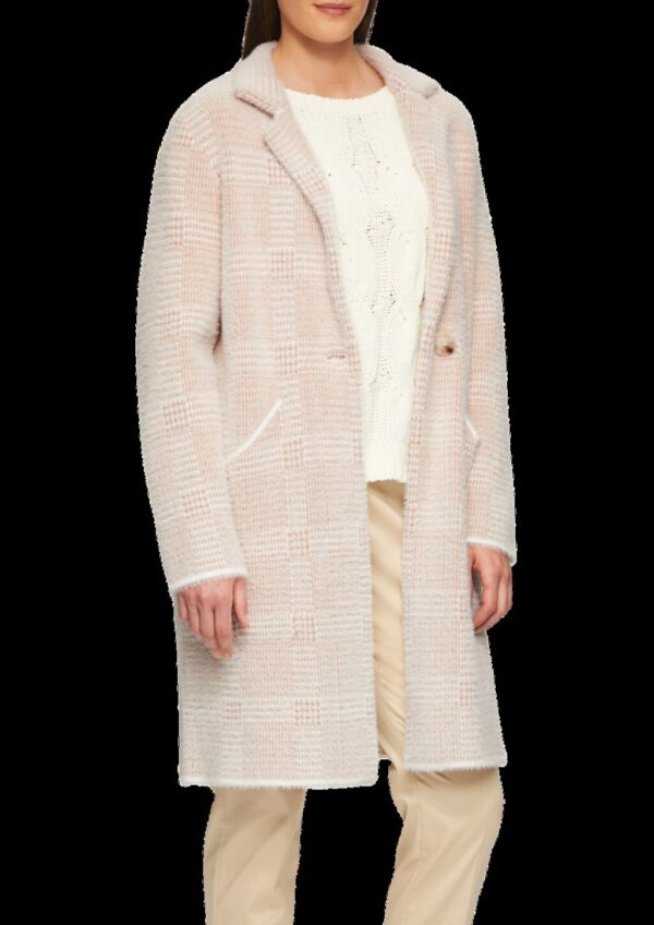 Kuscheliger Strickmantel in Jacquard-Optik