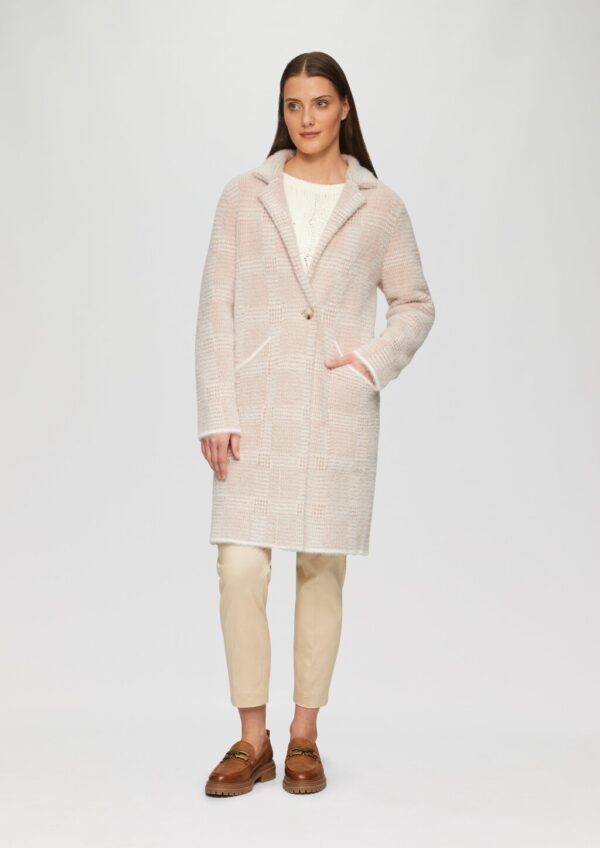 Kuscheliger Strickmantel in Jacquard-Optik