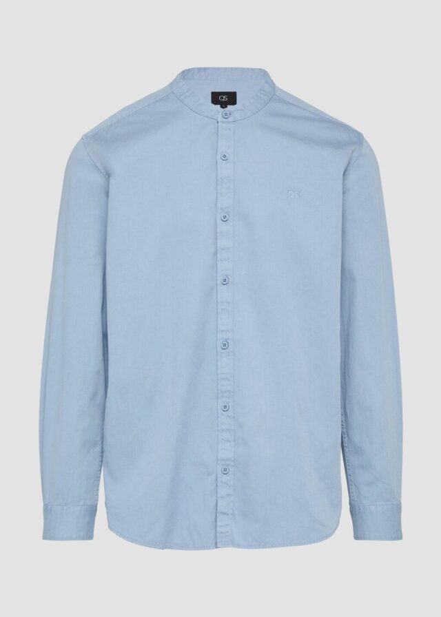 Regular Fit: Gewaschenes Hemd mit Stickerei