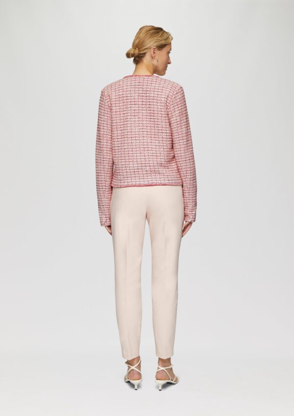 Bouclé-Jacke mit Fransen