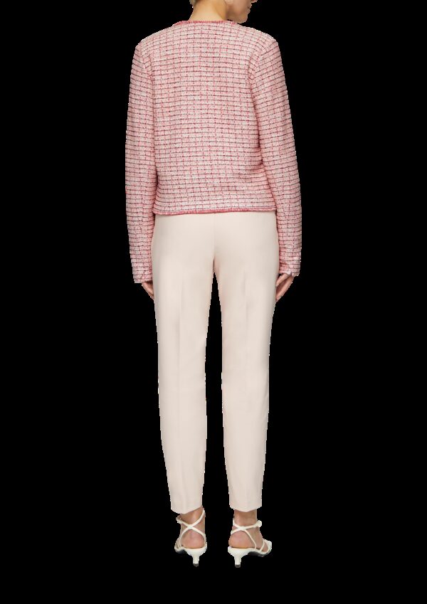 Bouclé-Jacke mit Fransen