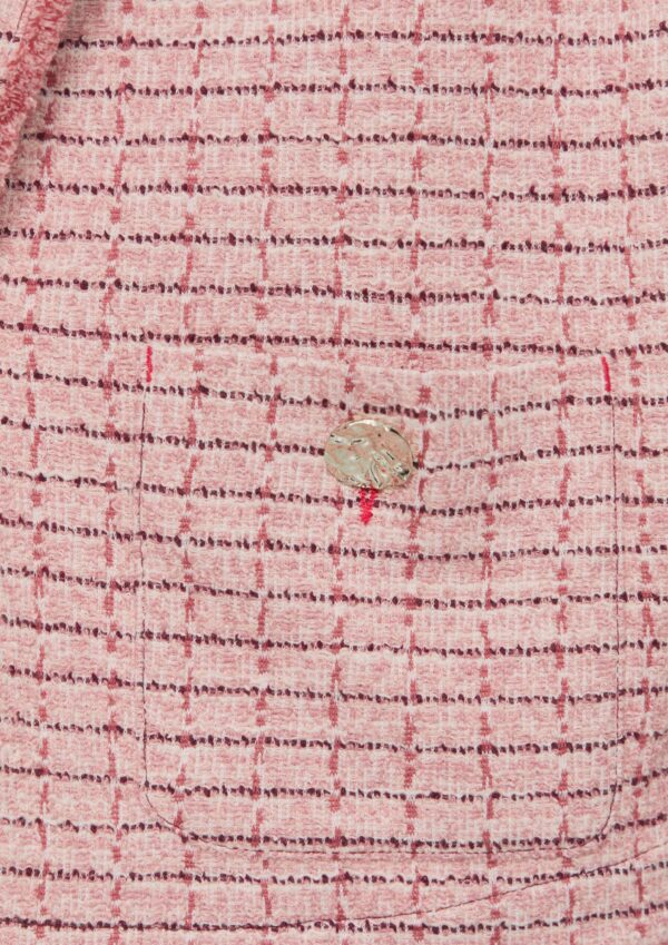 Bouclé-Jacke mit Fransen