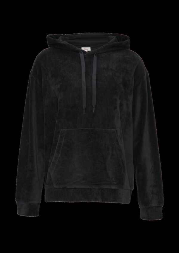 Kapuzen-Sweatshirt mit Cord-Struktur