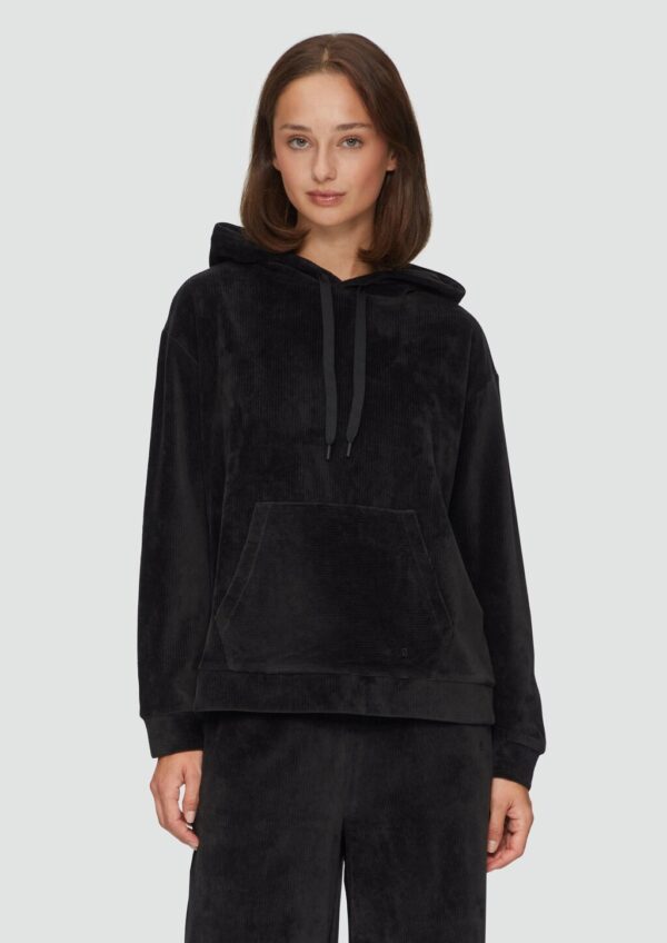 Kapuzen-Sweatshirt mit Cord-Struktur