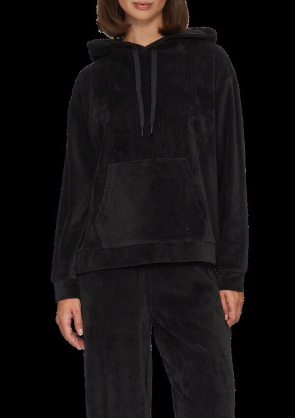 Kapuzen-Sweatshirt mit Cord-Struktur