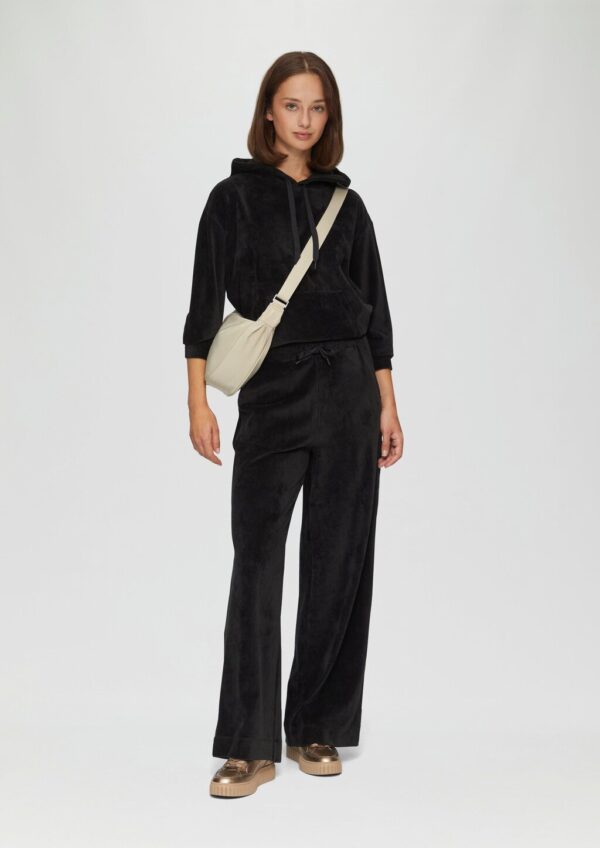 Kapuzen-Sweatshirt mit Cord-Struktur