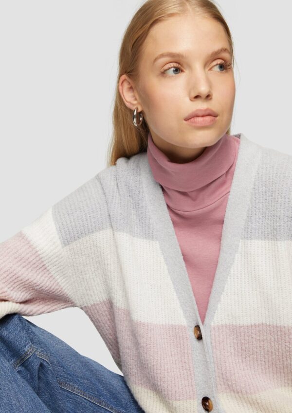 Flauschige Oversize-Strickjacke