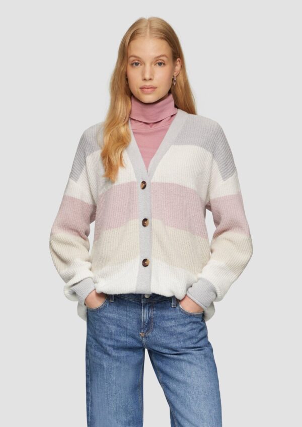 Flauschige Oversize-Strickjacke