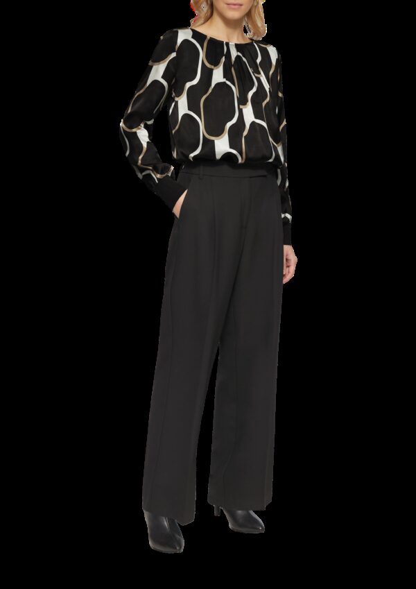 Shirt im Fabricmix mit Raff-Details