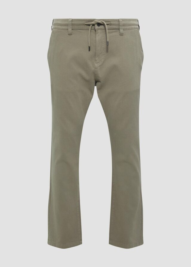 Regular: Chino-Jogger mit elastischem Bund