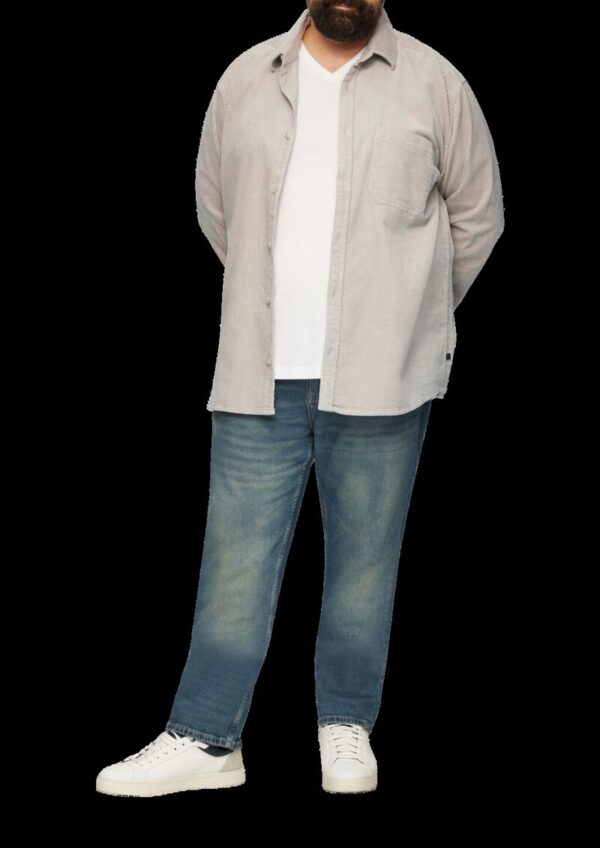 Regular Fit: Cordhemd mit Brusttasche