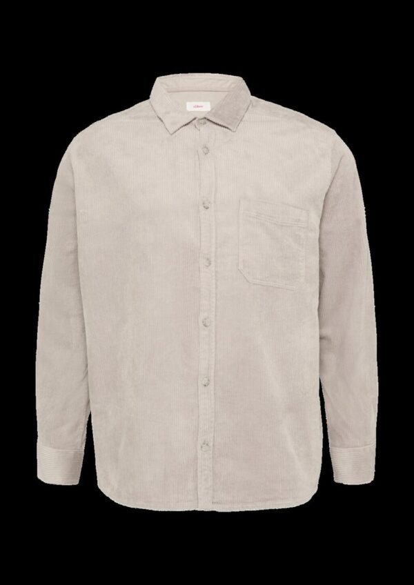 Regular Fit: Cordhemd mit Brusttasche