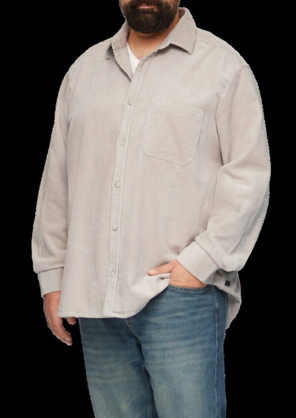Regular Fit: Cordhemd mit Brusttasche
