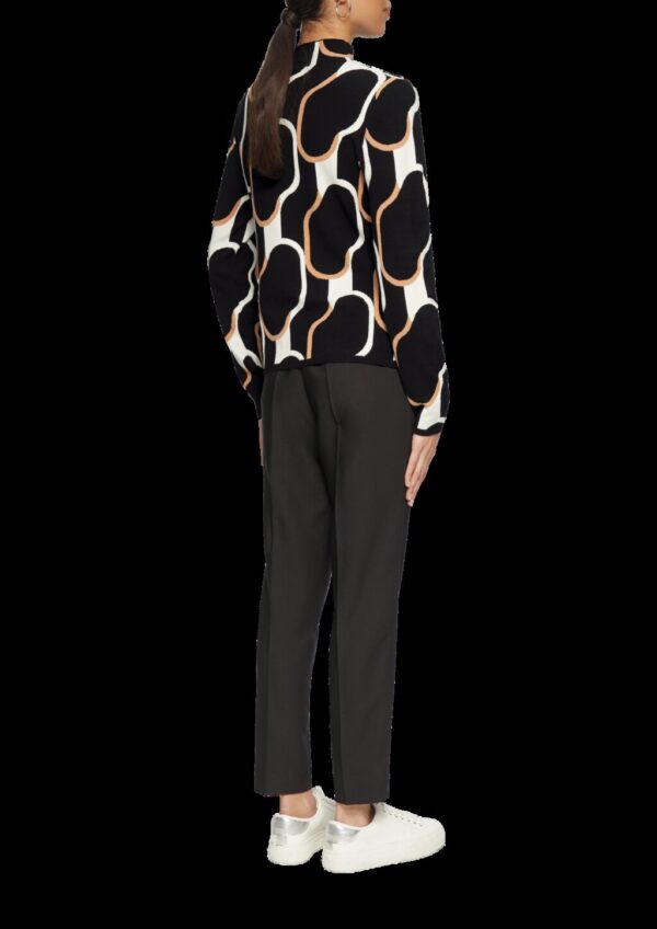 Schmaler Strickpullover mit Jacquard-Muster