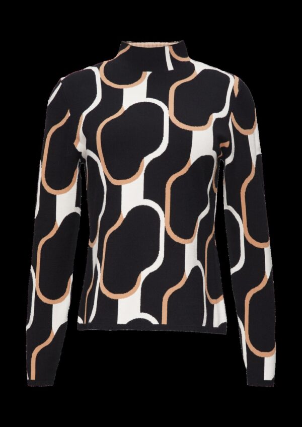 Schmaler Strickpullover mit Jacquard-Muster