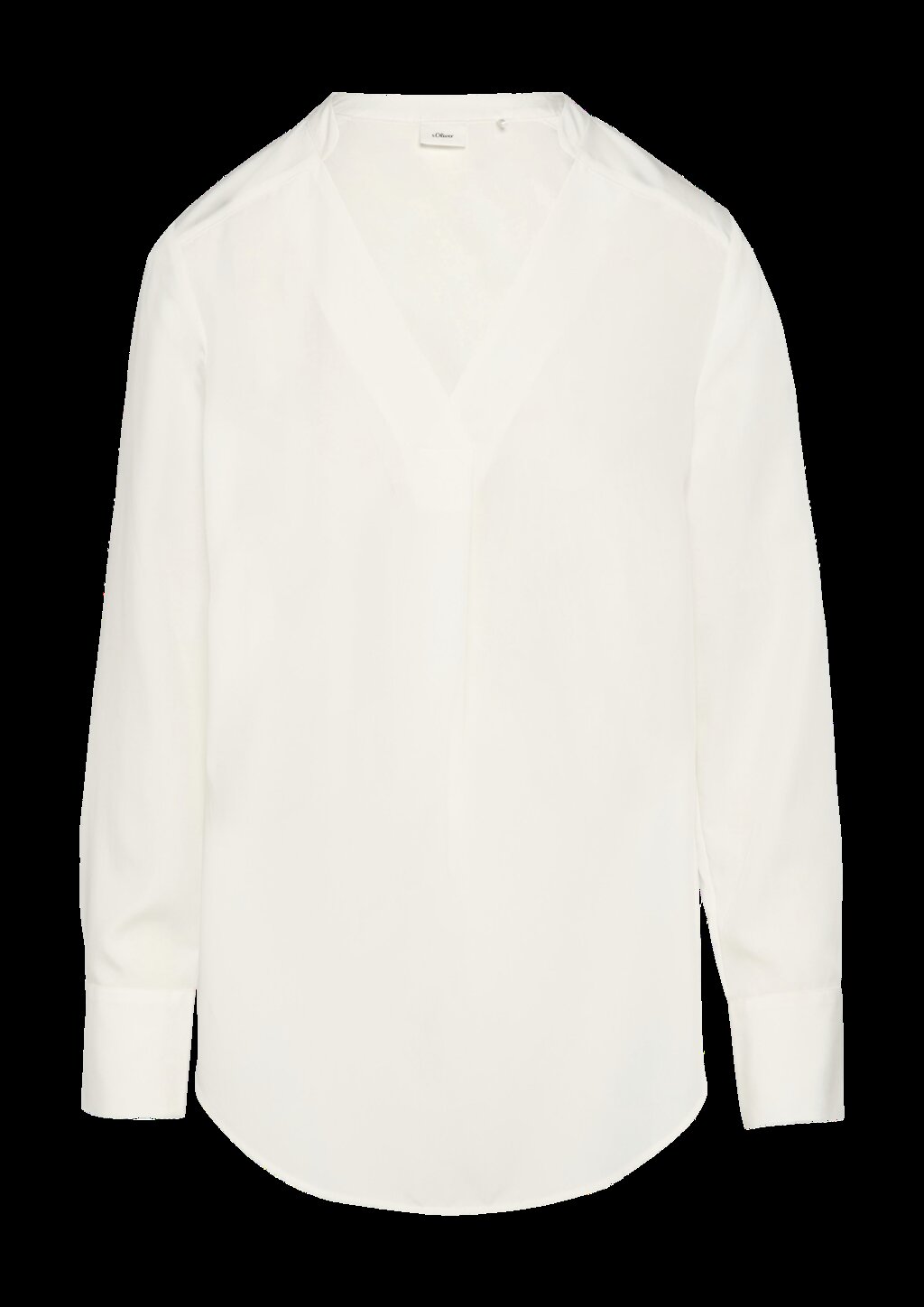 Longbluse aus Modalmix mit Tunika-Ausschnitt