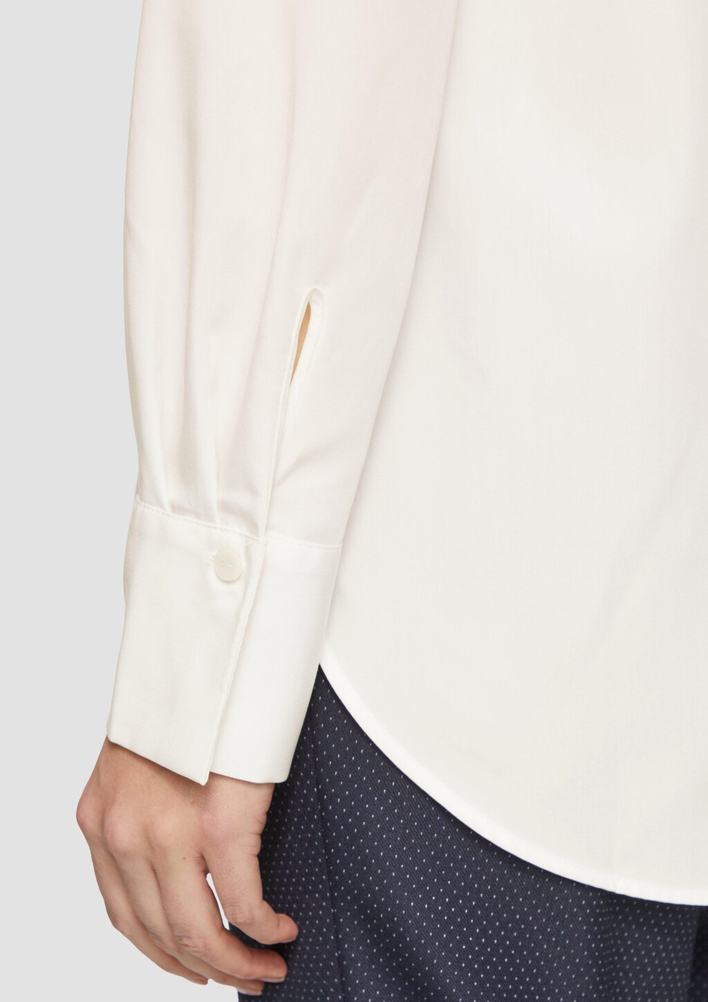 Longbluse aus Modalmix mit Tunika-Ausschnitt