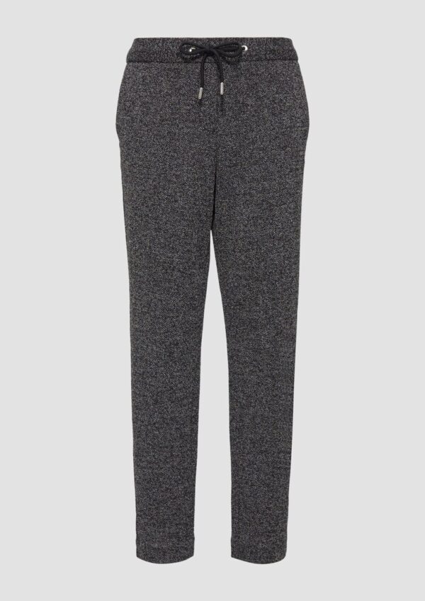 Jogpants mit Elastikbund und Fischgrat-Struktur